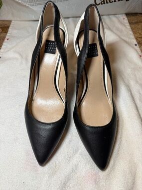 White House Black Market Black & White Heels